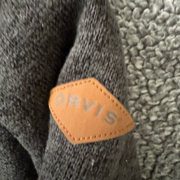 #209 Orvis Sherpa Lined Fleece Sweater Mens small Pullover 1/4 Zip Classic. - Picture 4 of 11